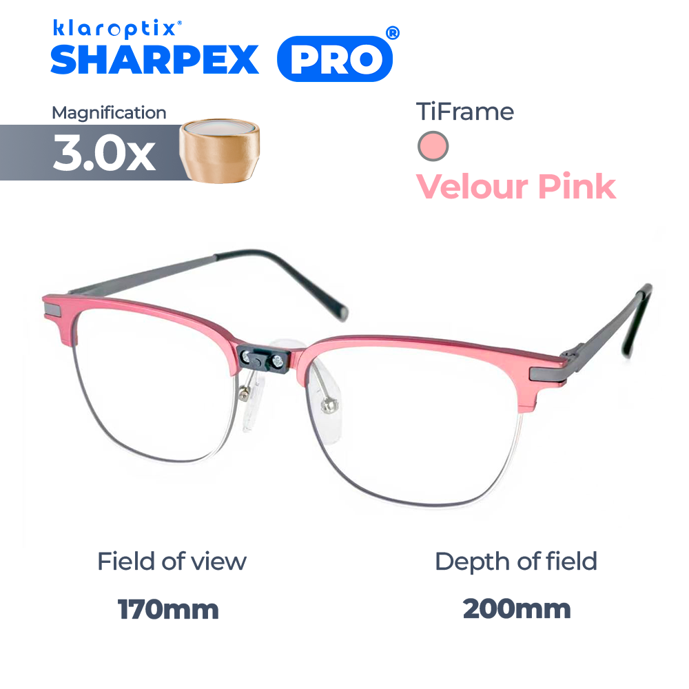 Klaroptix Sharpex Pro 3.0 pink velour fabric with plush texture, designed for comfort and style.